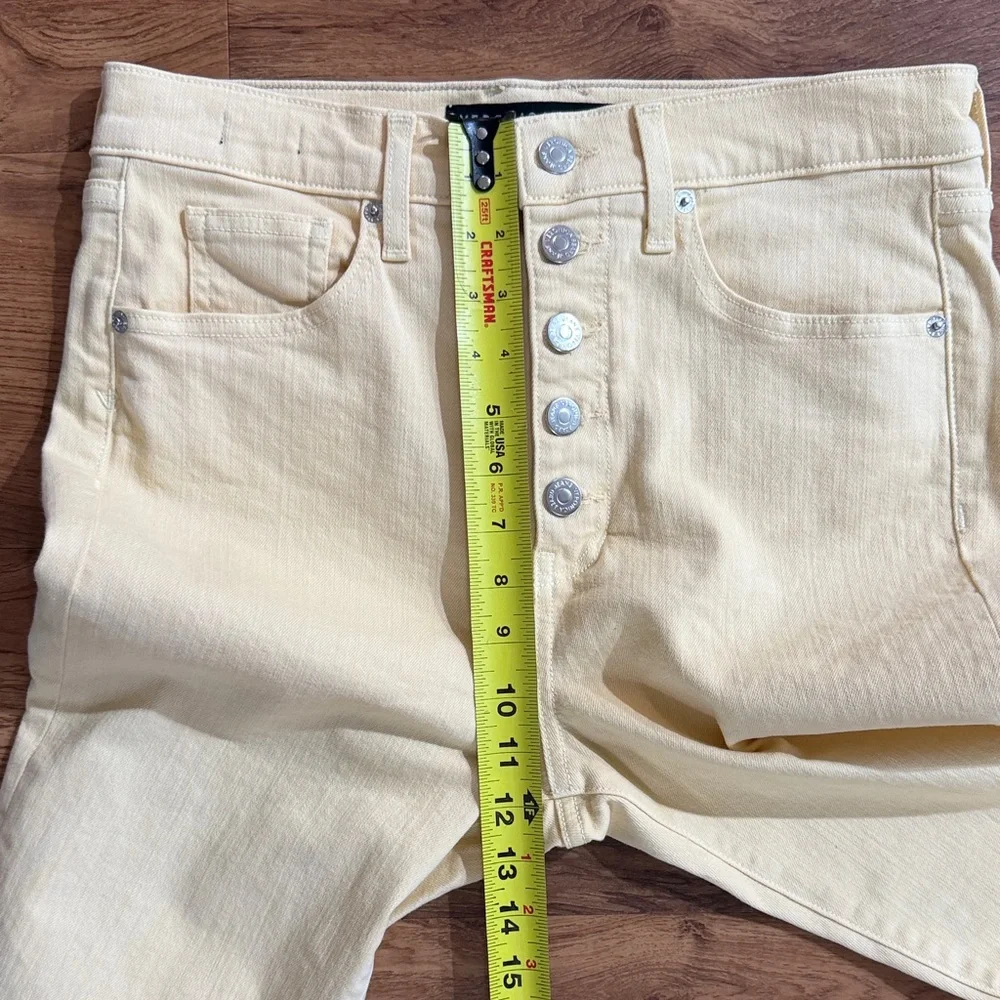 Veronica Beard Women 30/10 Maera High-Waisted Wash Mustard Yellow Skinny Jeans‎